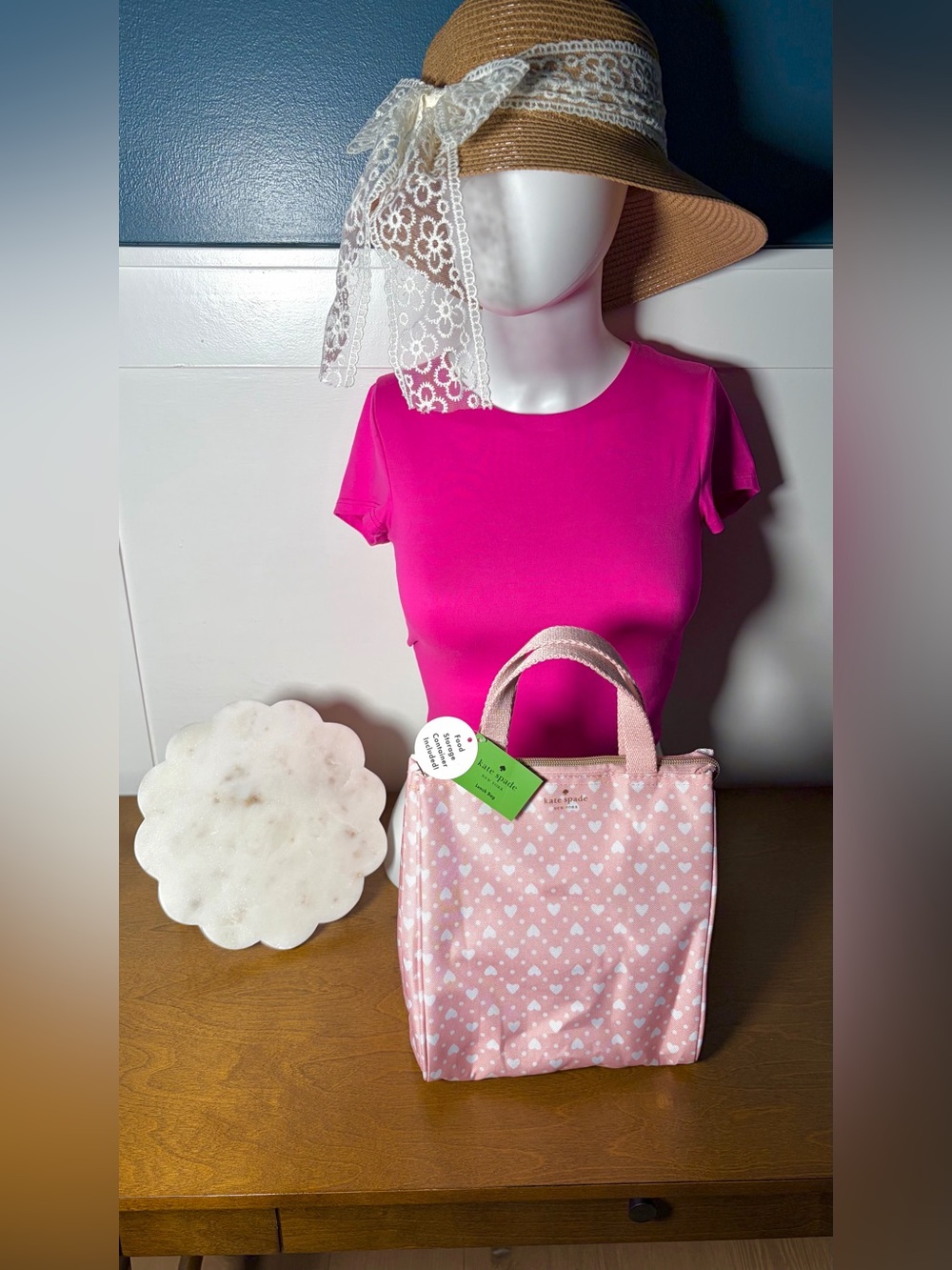 kate spade - Pink Heart Lunch Tote - Picture 3 of 10
